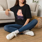 Cat with Coffee Cup T-Shirt