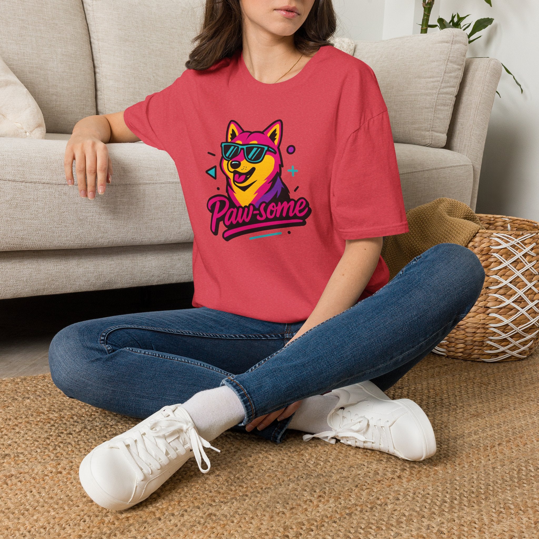 Paw-some Neon Dog T-Shirt