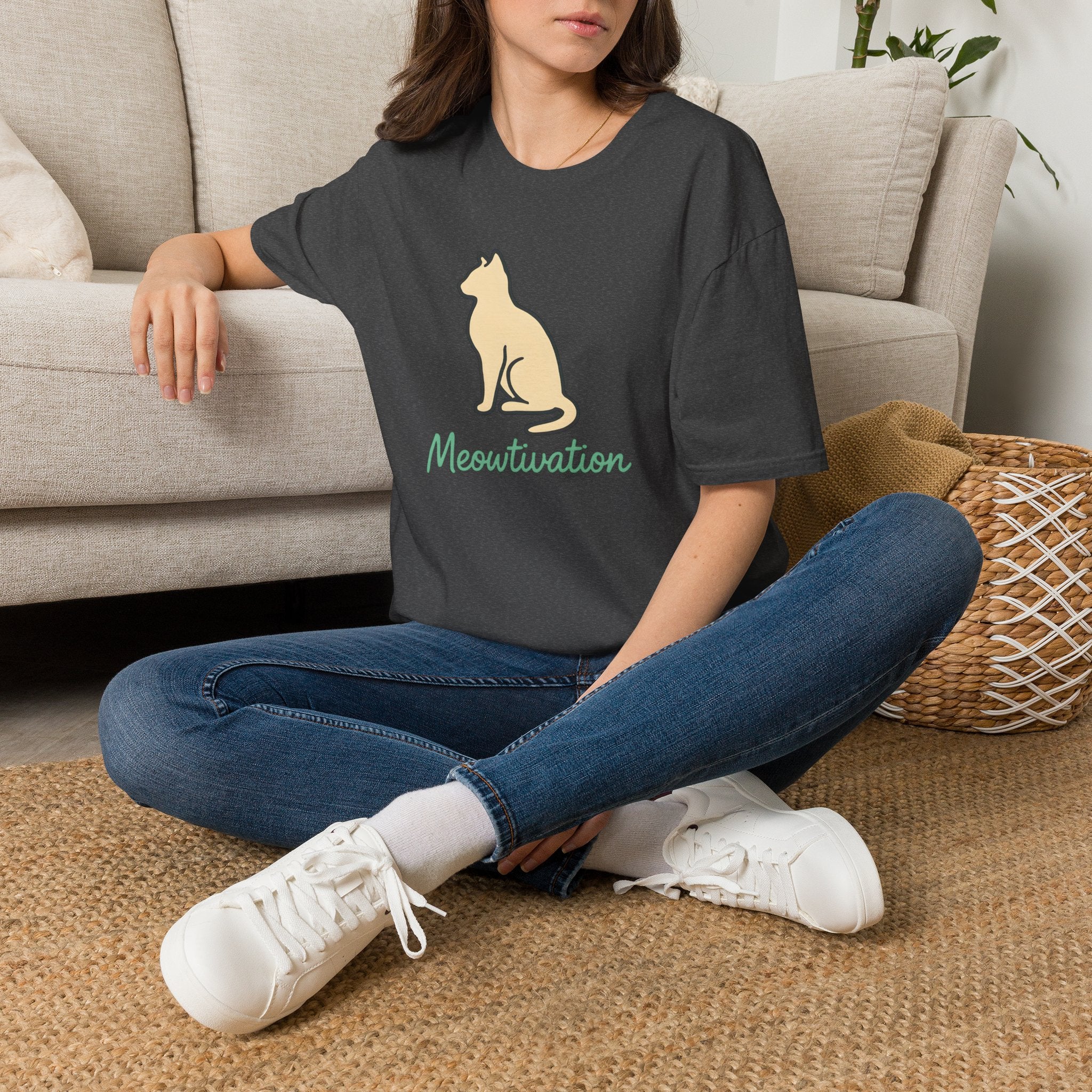 Meowtivation Cat Illustration T-Shirt