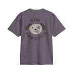 Stay Pawsitive Dog T‑Shirt — Cute Paw Print Graphic Tee