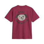 Stay Pawsitive Dog T‑Shirt — Cute Paw Print Graphic Tee