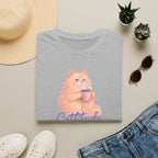 Cat with Coffee Cup T-Shirt
