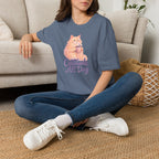 Cat with Coffee Cup T-Shirt