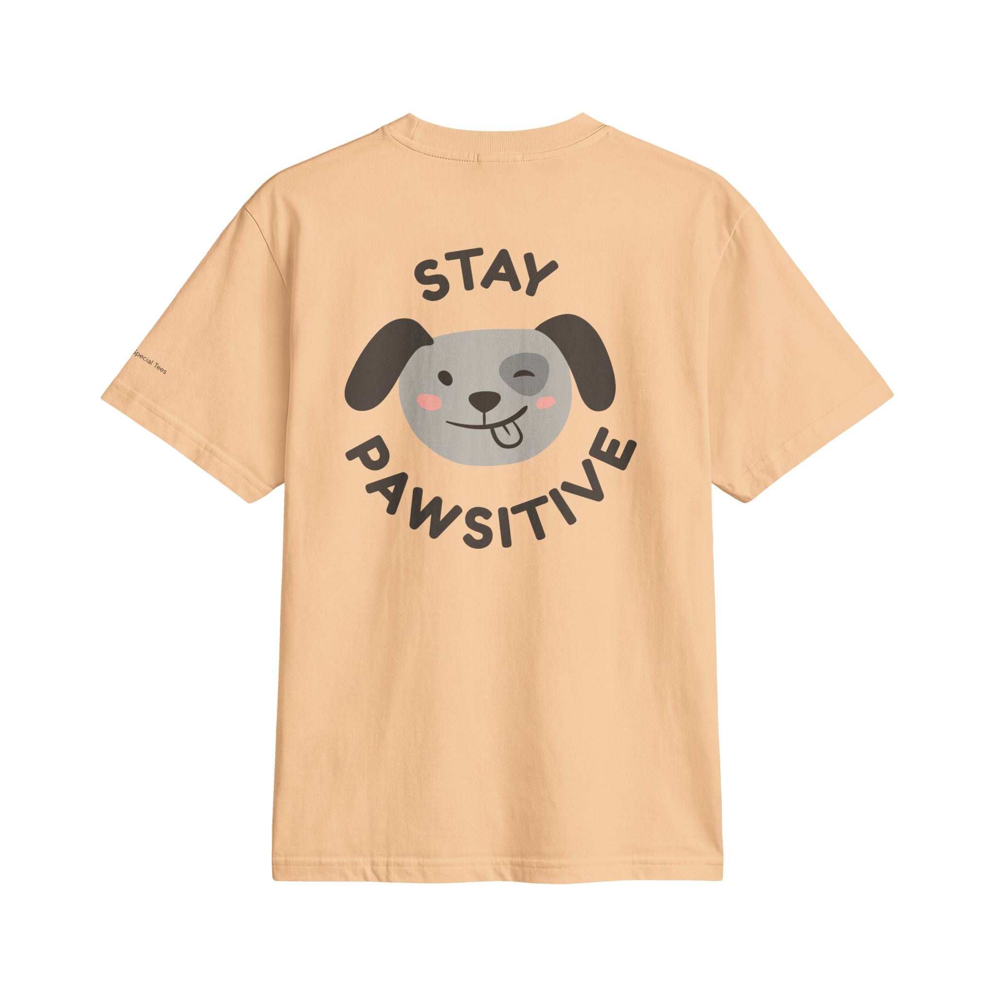 Stay Pawsitive Dog T‑Shirt — Cute Paw Print Graphic Tee
